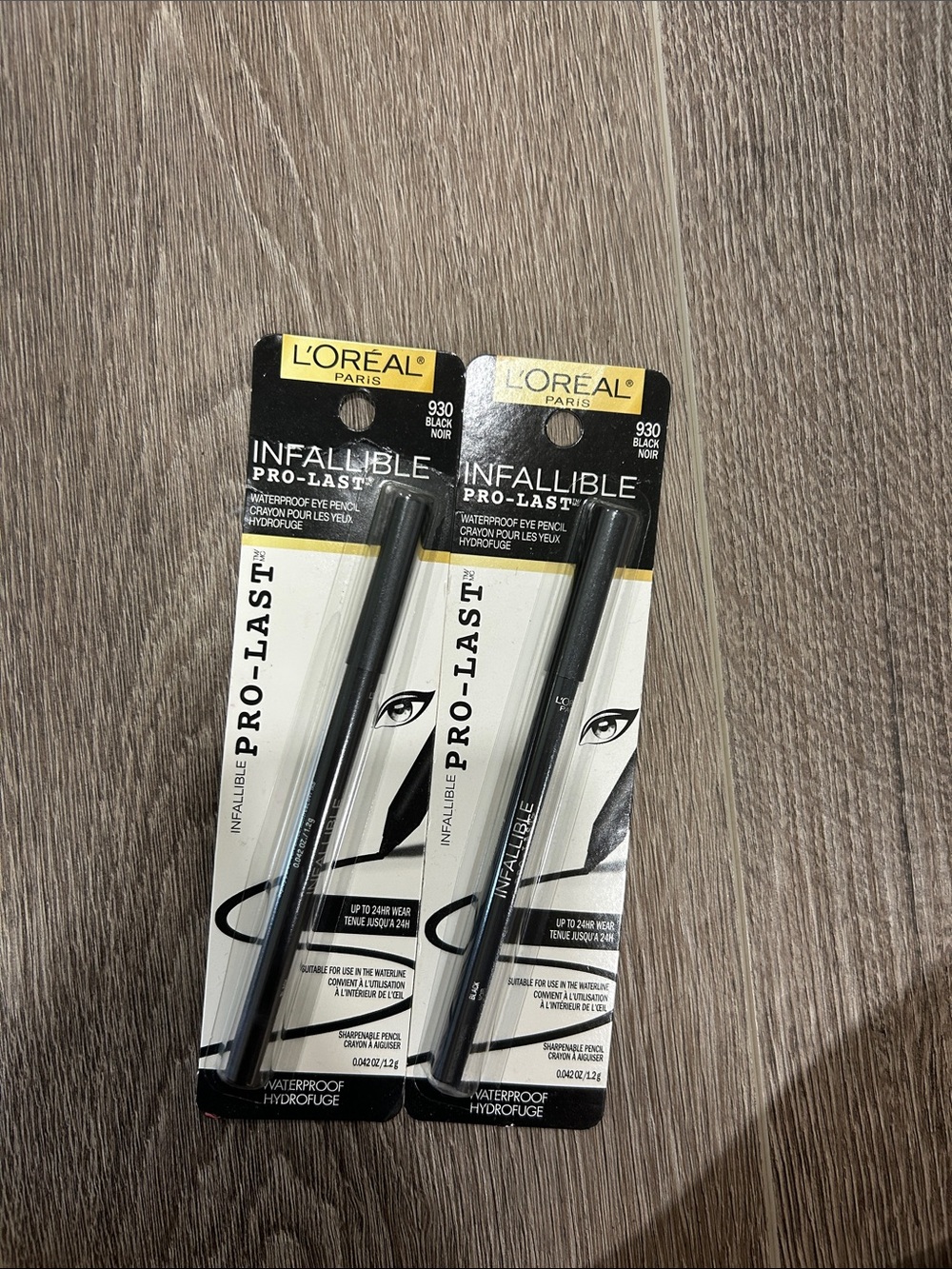 2X L'Oréal Infallible Pro-Last Waterproof Eye Pencil #930 Black 🌸FIRM PRICE 🌸
